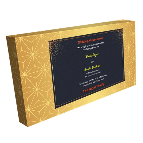 Wedding Announcement Gift Box Gradient Finish 3 x 100G Dry Fruits